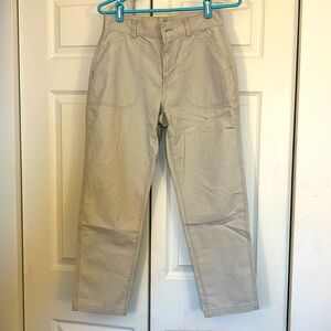 Eddie Bauer women’s khaki straight-leg pants, size 2